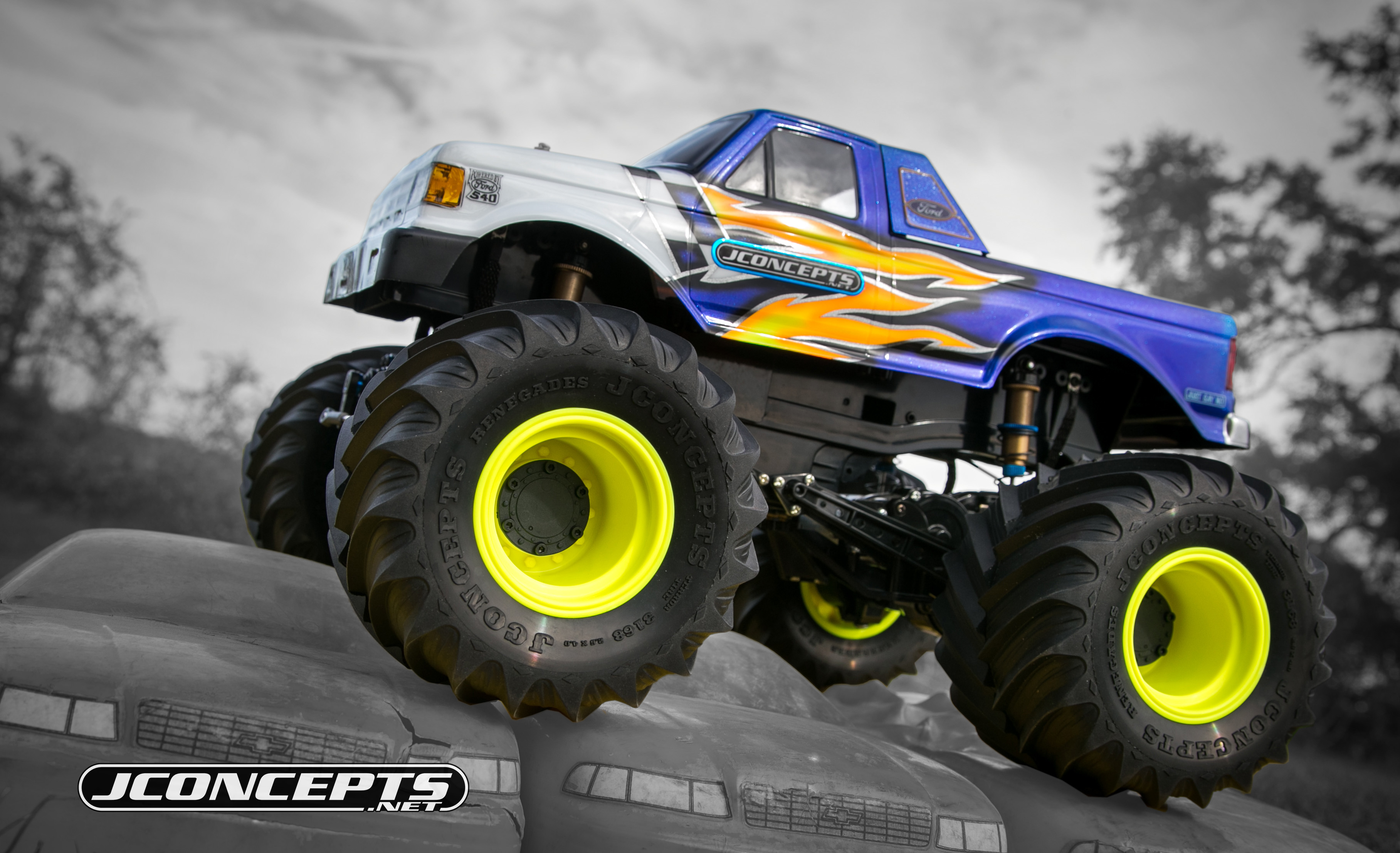 Tribute Monster Truck Wheel Yellow JConcepts Blog (HG)