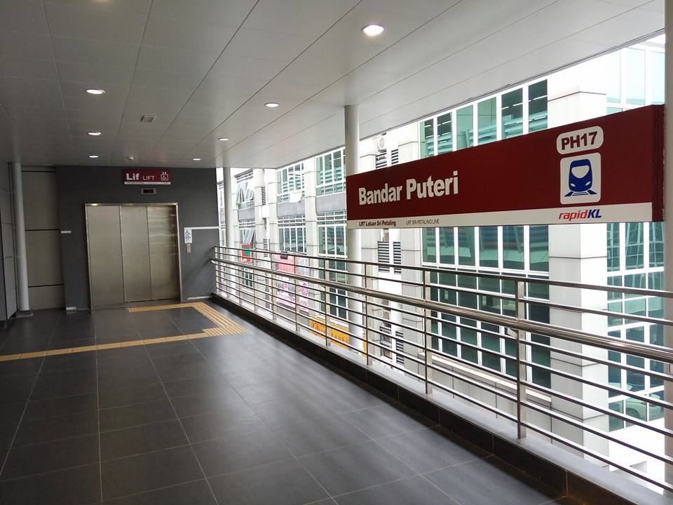 LRT Route Bandar Puteri Puchong to Sri Petaling JEFFERY
