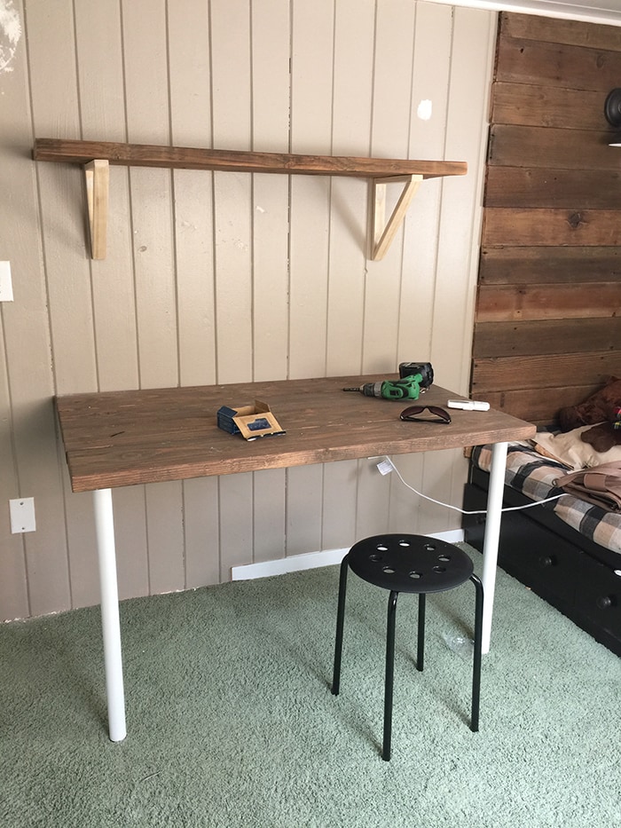 Simple DIY Wall Desk, Shelf & brackets (for under 23!) Jenna Sue