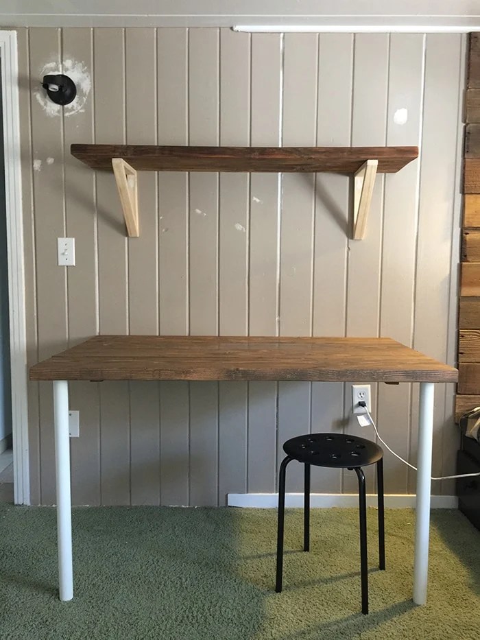 Simple DIY Wall Desk, Shelf & brackets (for under 23!) Jenna Sue