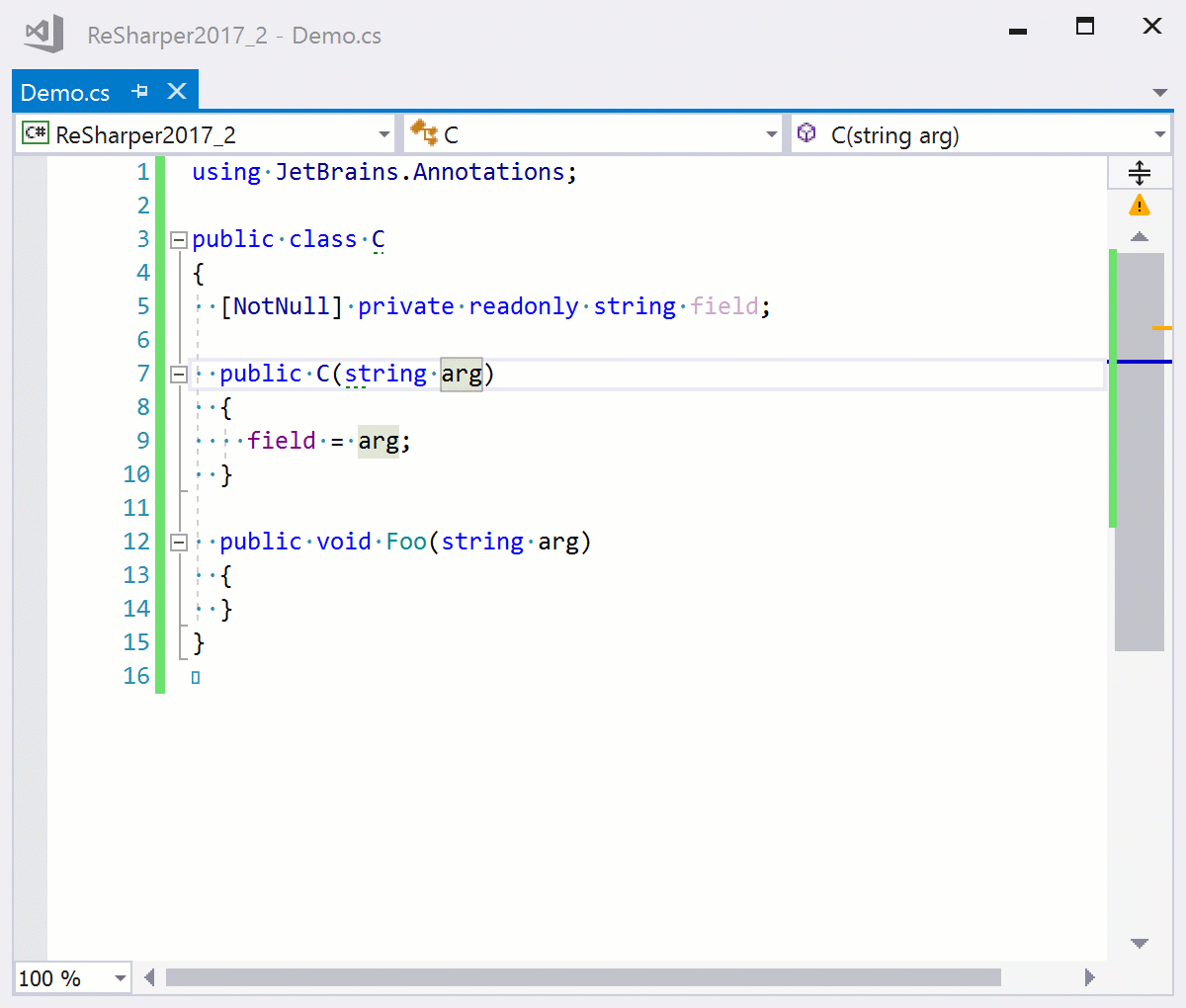 Null checking improvements in ReSharper 2017.2 The Tools Blog