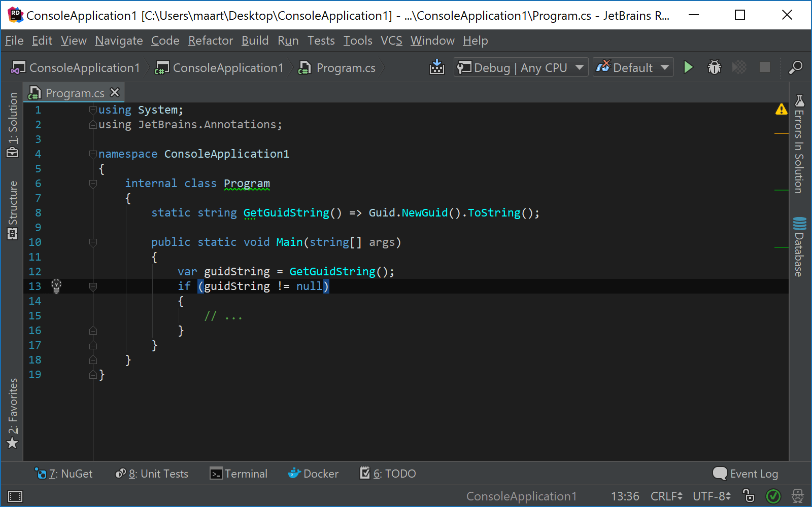 Better null checks, string formatting and path completion with