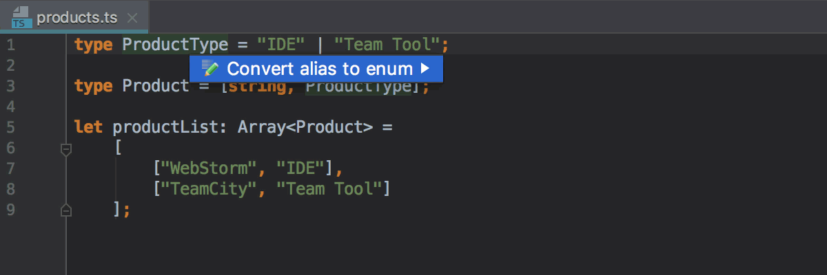 WebStorm 2018.2 Extract React component, integration with ‘ng add