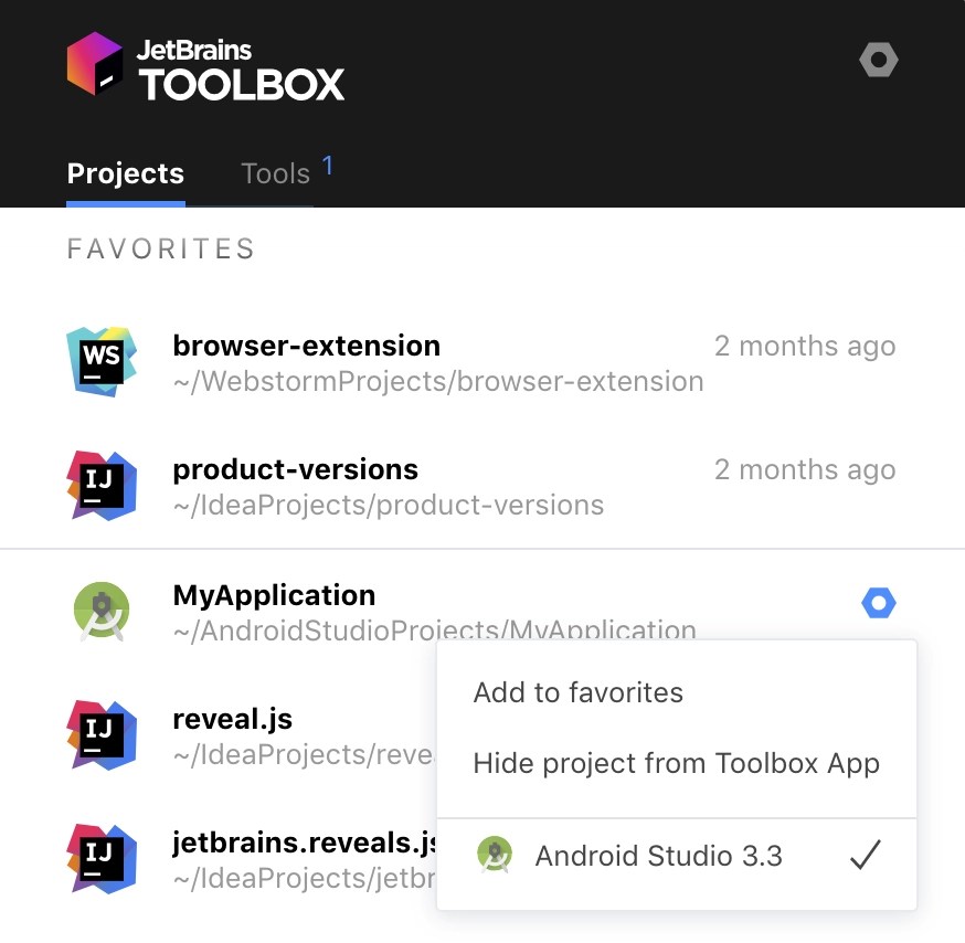 The New Toolbox App 1.13 with Android Studio inside! The JetBrains Blog