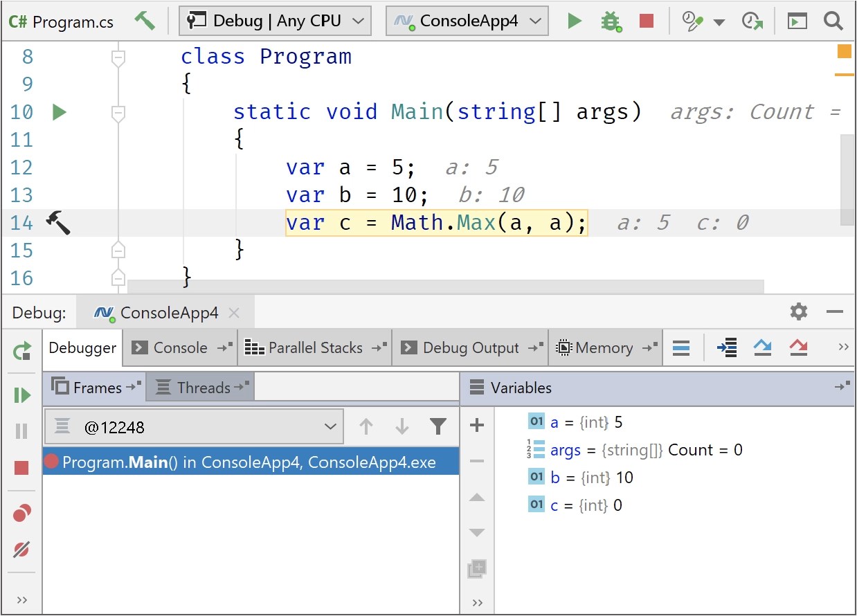 Edit & Continue, Justintime Debugging, and more debugger improvements