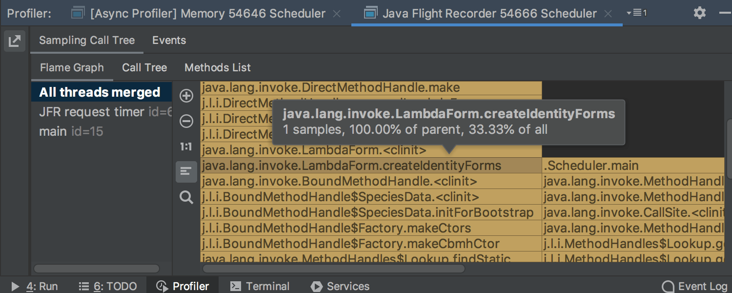 IntelliJ IDEA 2019.2 EAP 4 Profiling Tools, Structural Search Preview