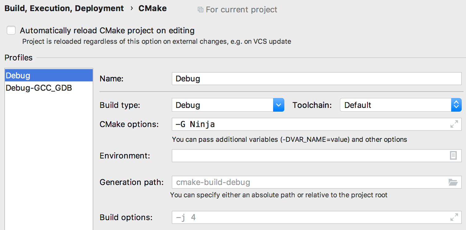 CLion 2019.3 EAP Ninja or Another Generator of Your Choice in CMake