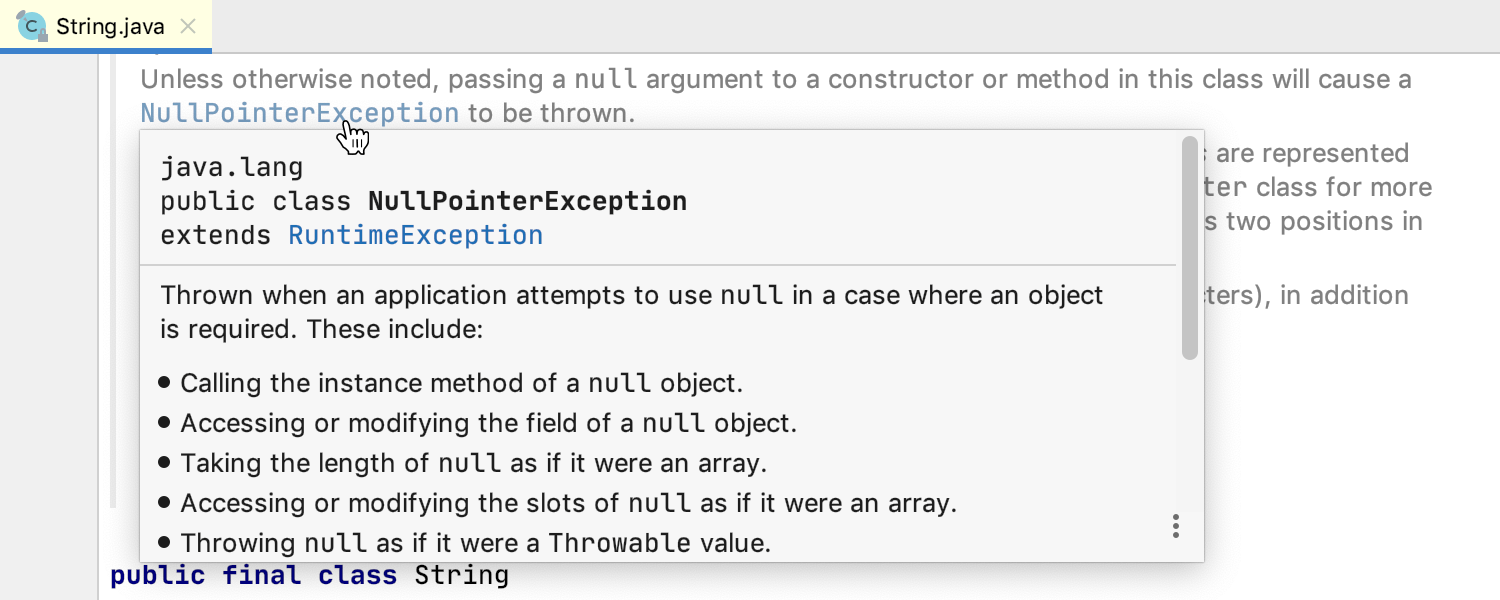 IntelliJ IDEA 2020.1 EAP8 Ineditor Javadocs Rendering and Split