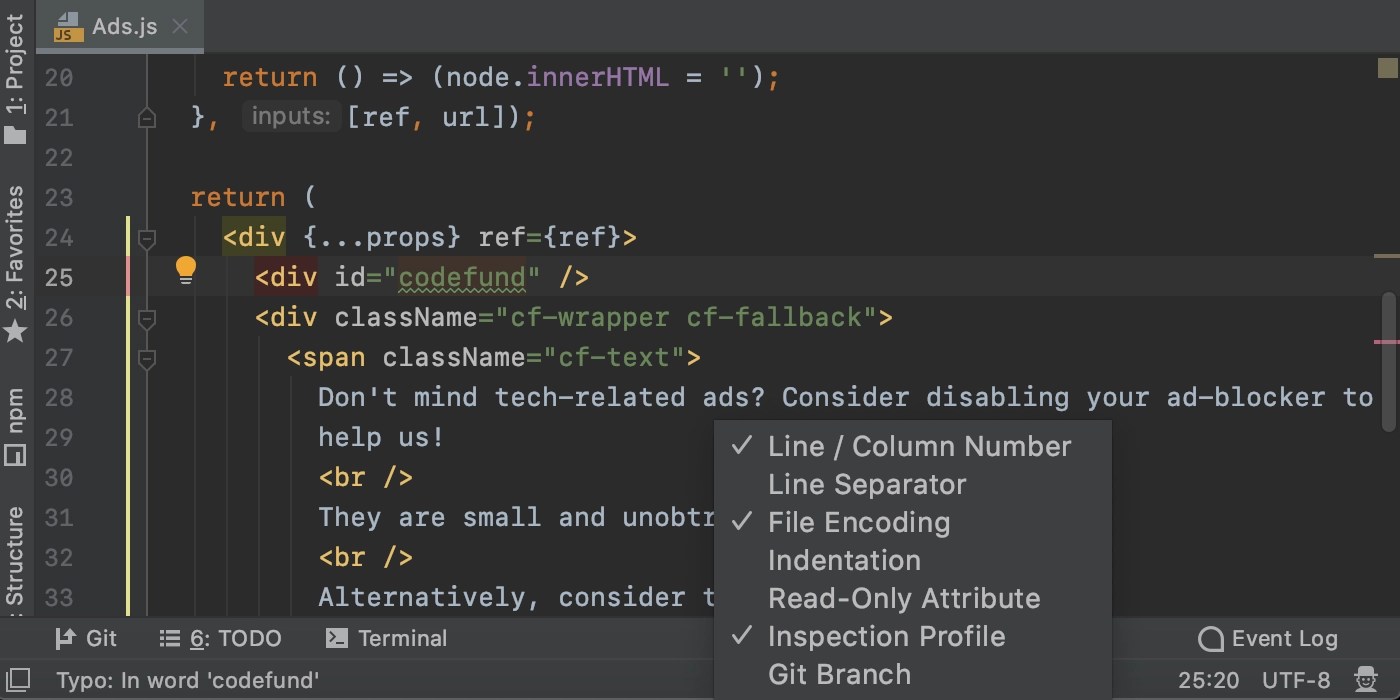 Storm 2020.1 EAP 8 Support for Vue Composition API and