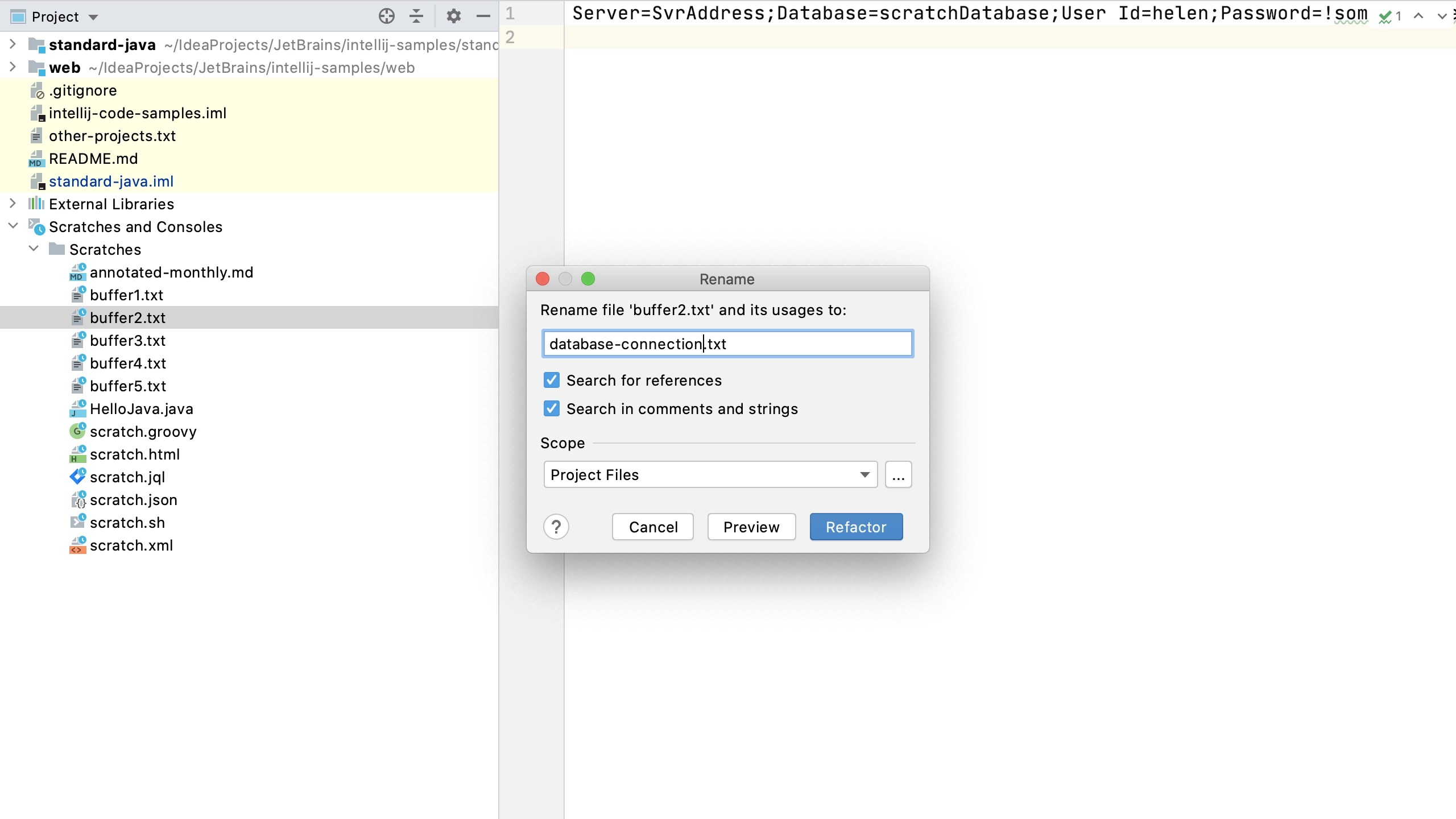 Scratch Files and Scratch Buffers The IntelliJ IDEA Blog