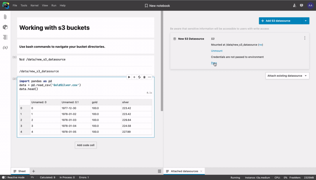 New in Datalore S3 Buckets Support, Workspace Files, Two Inspiring