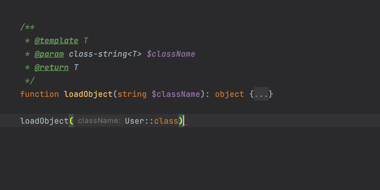 PhpStorm 2021.2 Generics, Enums, Array Shapes, Inspections