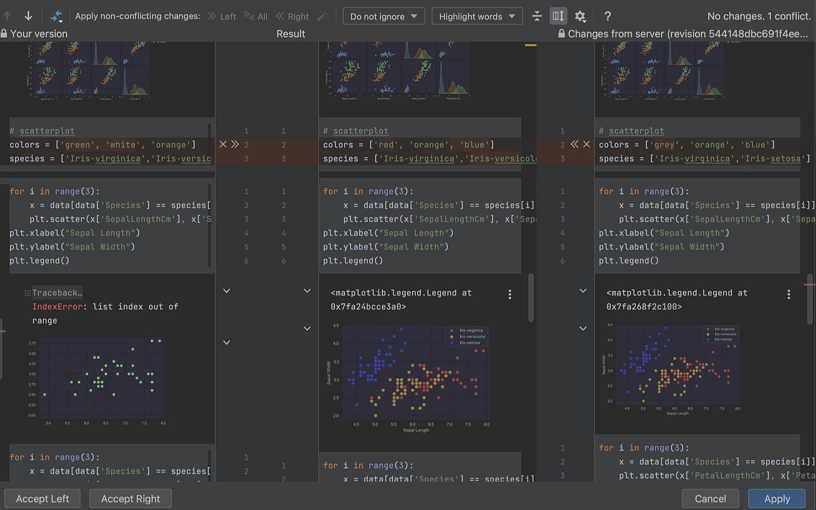 DataSpell 2022.2 Visual Merge for Jupyter Notebook, UX Enhancements