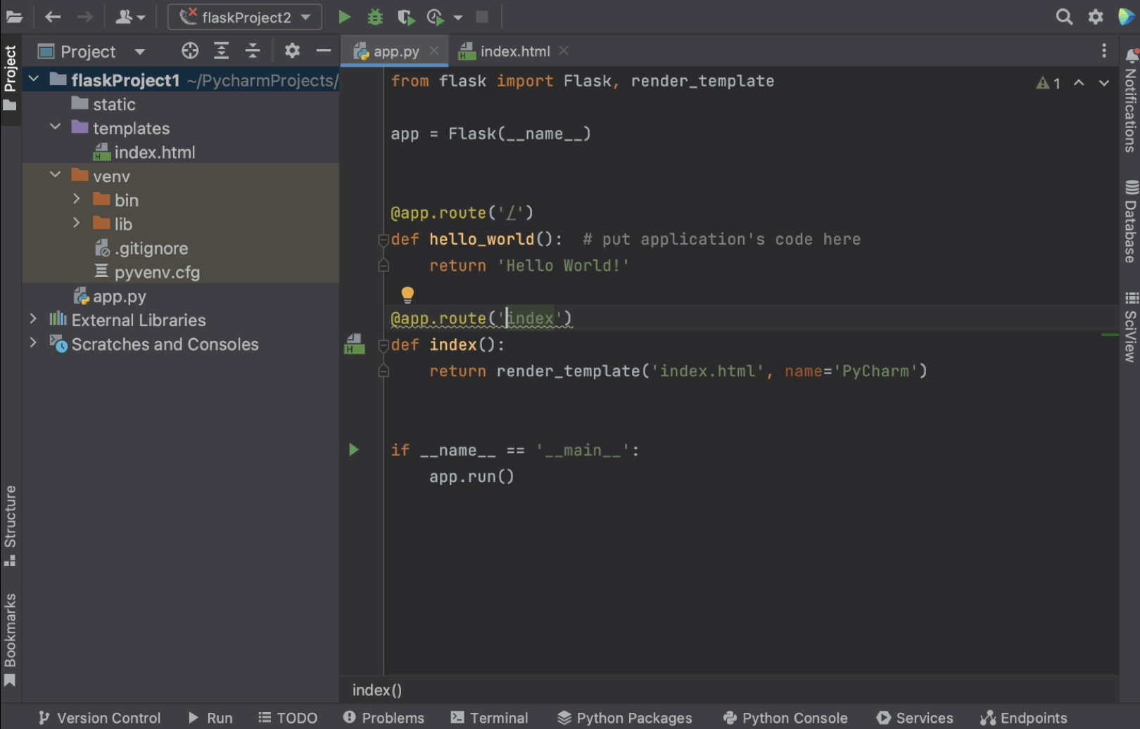 Flask tutorial Create a Flask application in PyCharm LaptrinhX