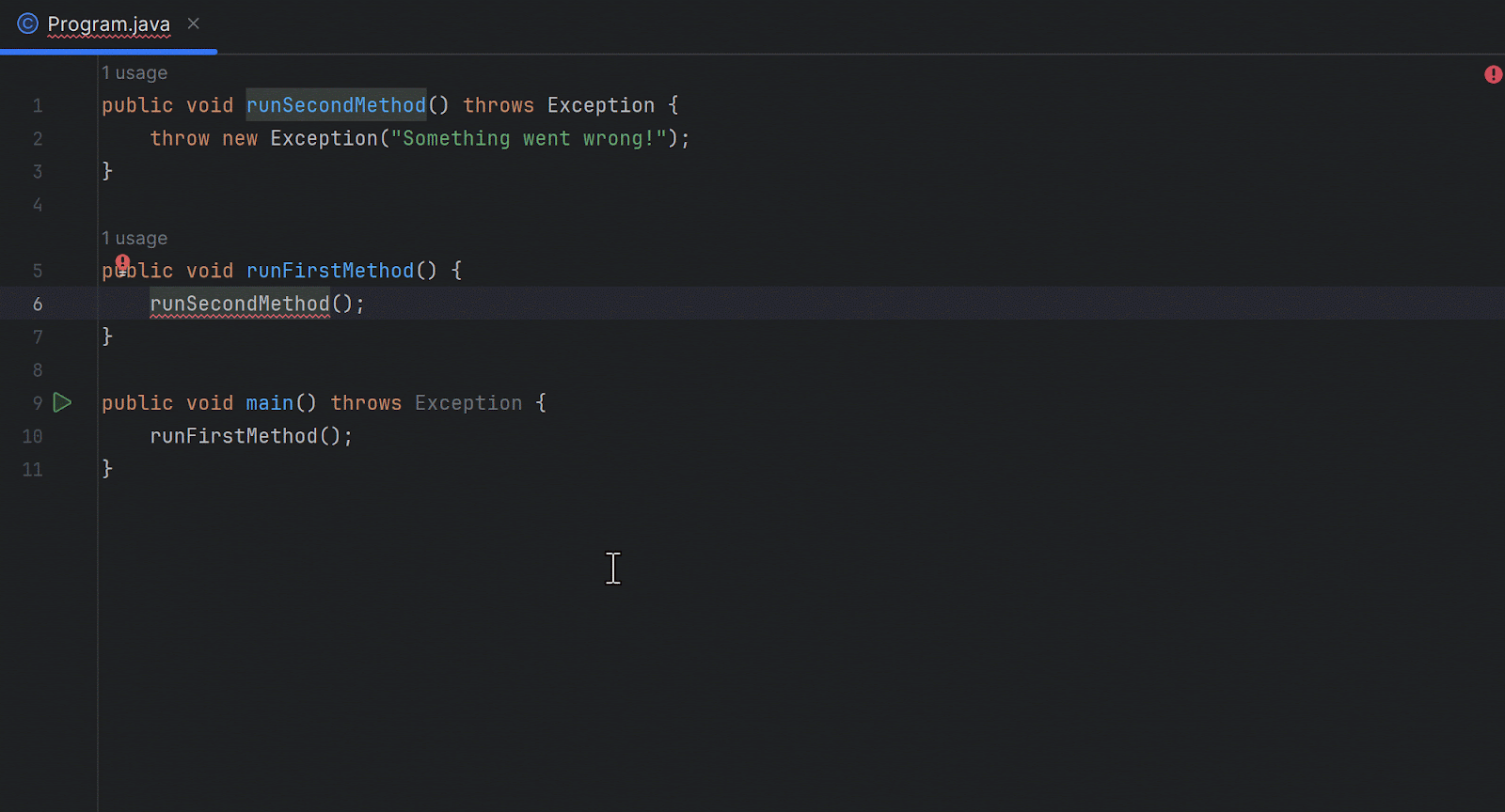 Easy Hacks How to Throw Java Exceptions The IntelliJ IDEA Blog