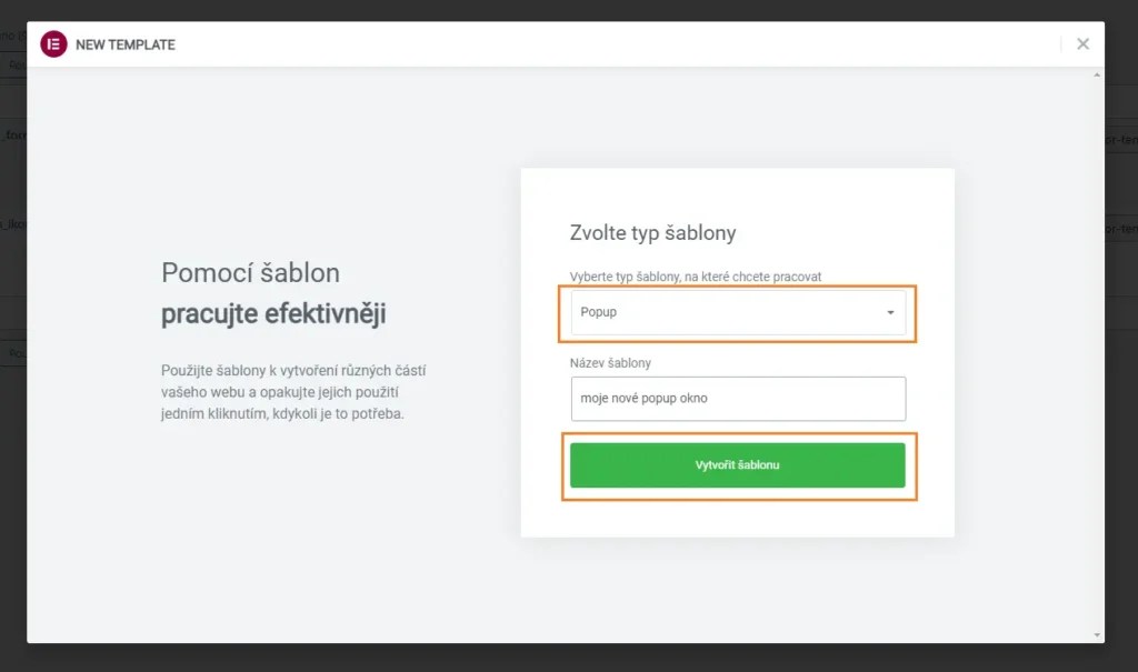 How to change background to blurry at Pop Up window in Elementor