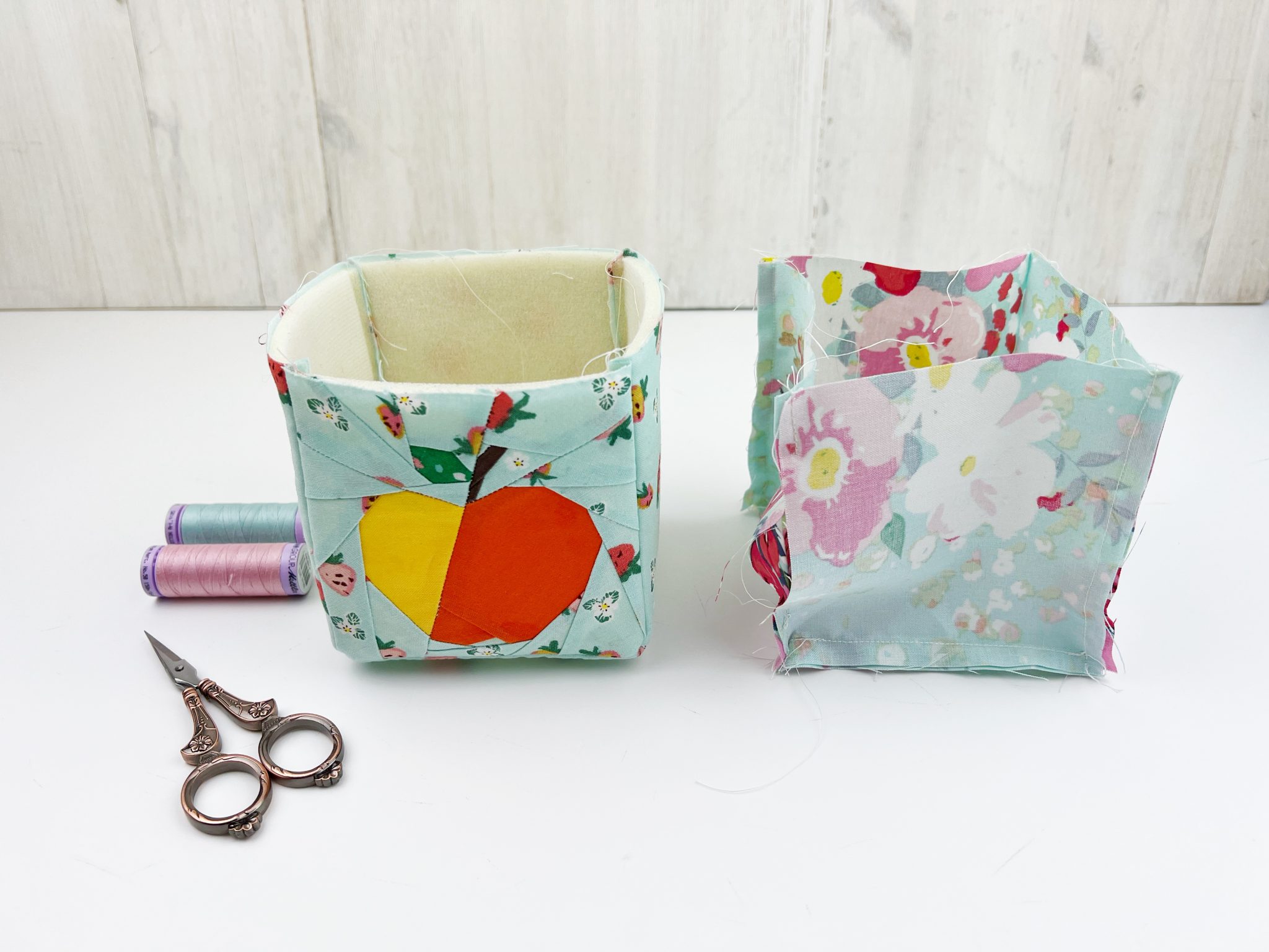 How to sew square fabric baskets? Joe June and Mae