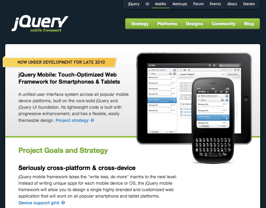 The jQuery Project is Proud to Announce the jQuery Mobile Project