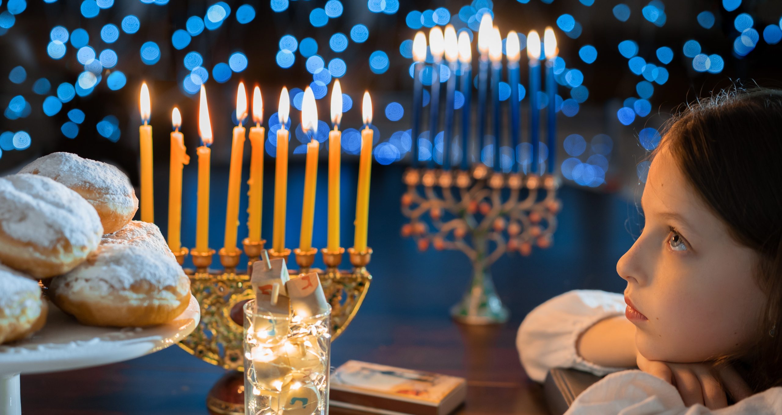 Lighting Hanukkah Candles