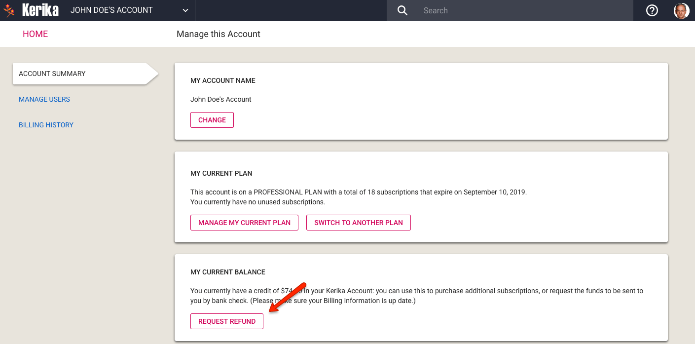 Requesting a Refund or Credit for your Account Get more done, with Kerika