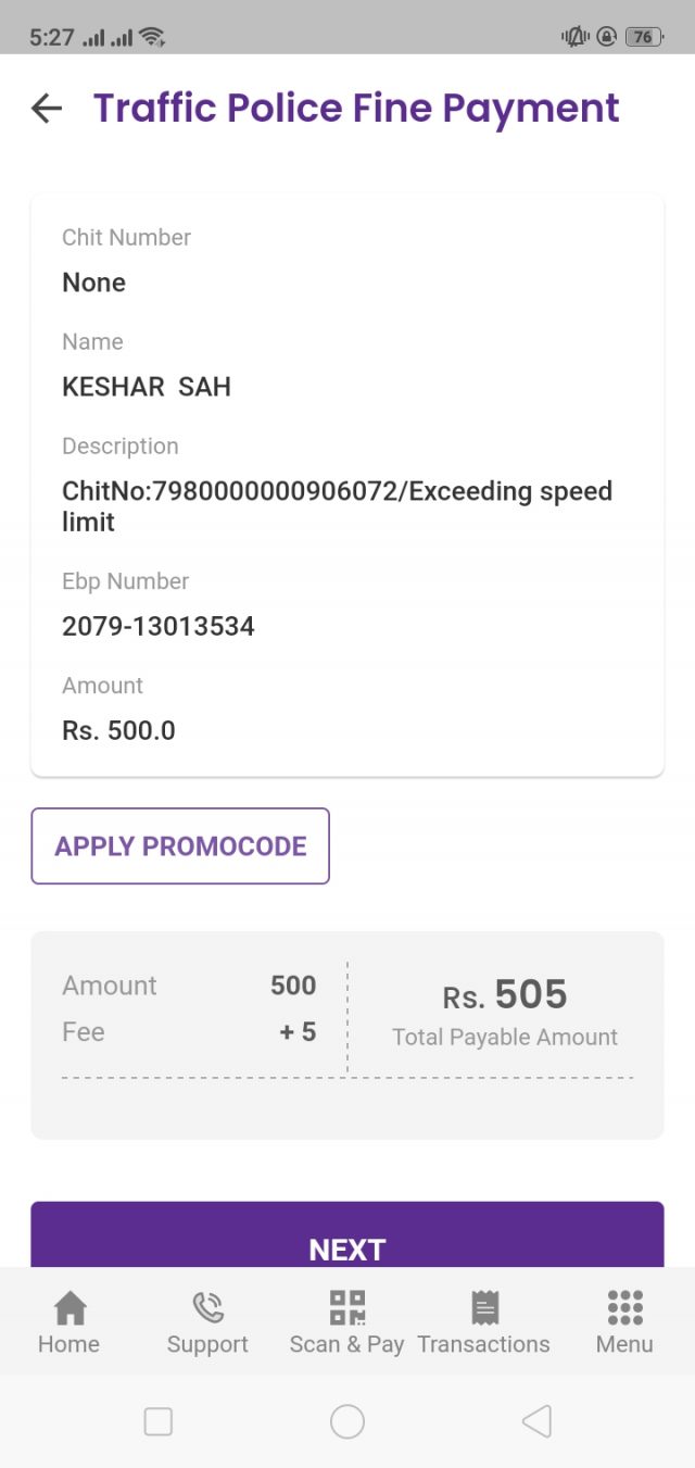 You can now pay traffic fines online right away using Khalti