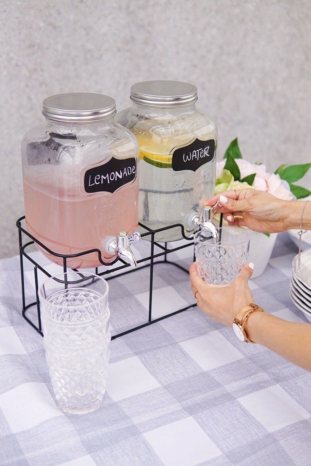 kspoldtymechalkboardbeveragedispenserwithstandsetof2clear