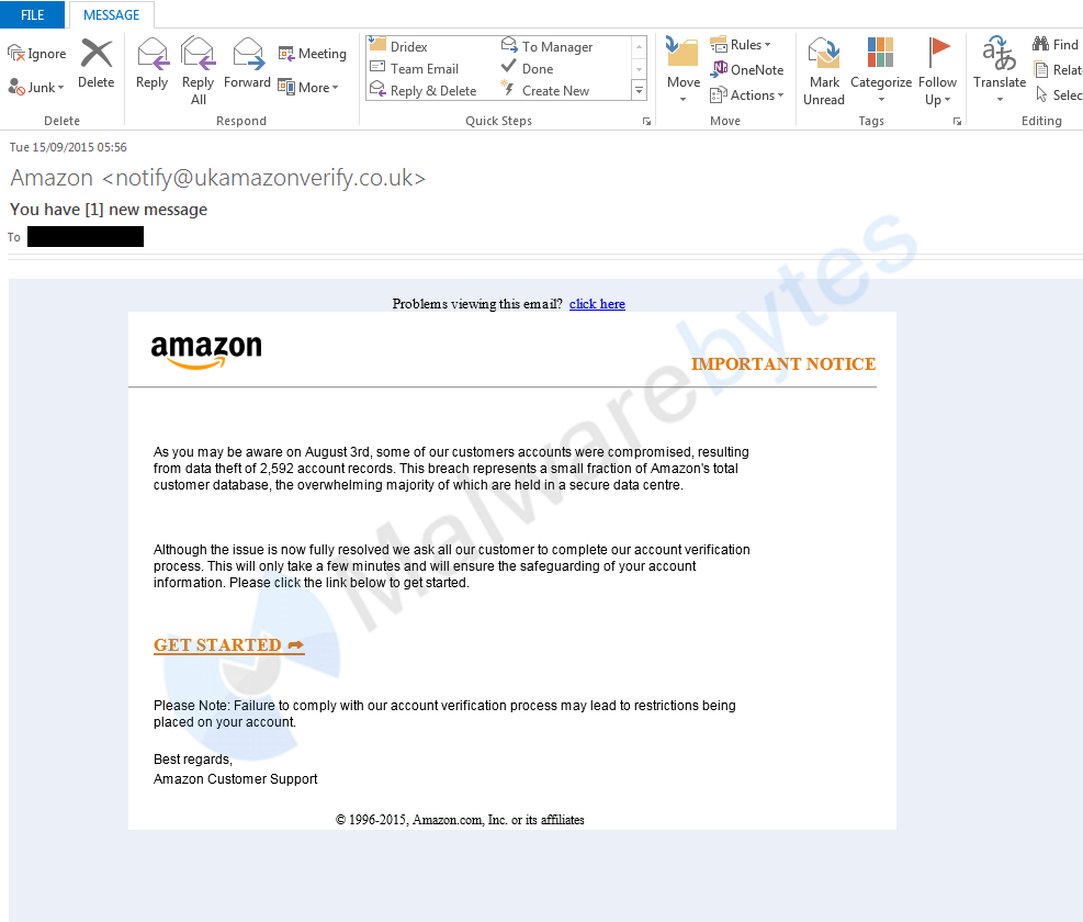 Scam Of The Week Amazon Account Threat