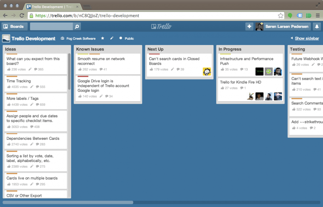 Trello A great tool for project management e.g.