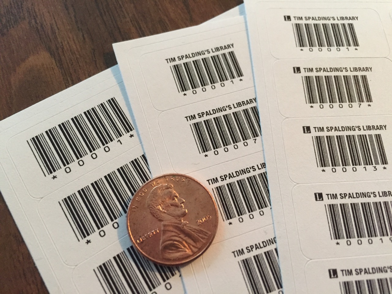New Printed Library Barcode Labels « The LibraryThing Blog