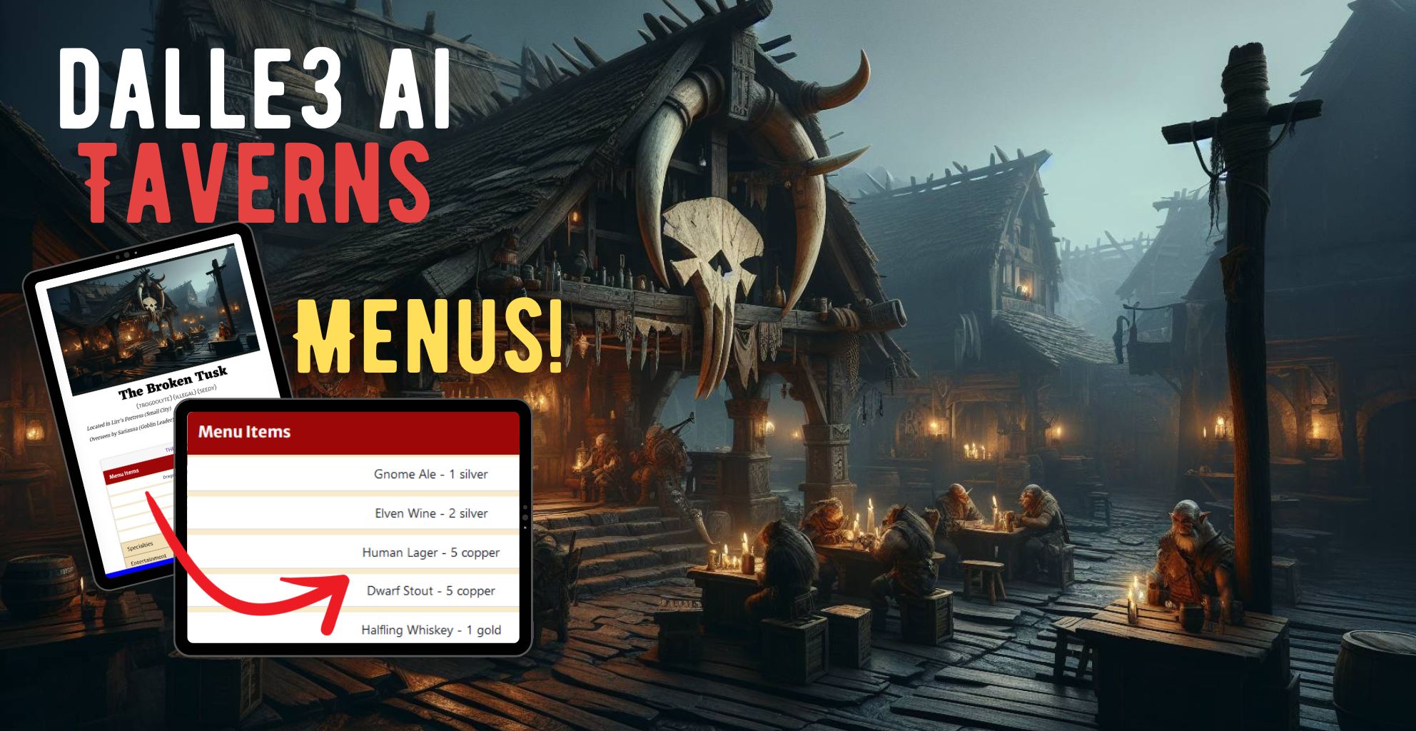 Tavern Name Generator with GPT4 and DALLE3 AI LitRPG Adventures Blog