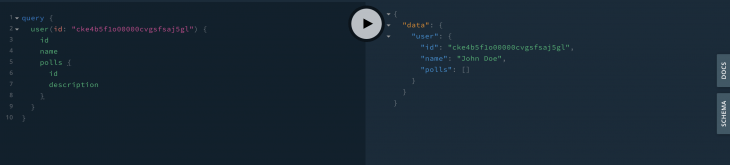 test in graphql playground