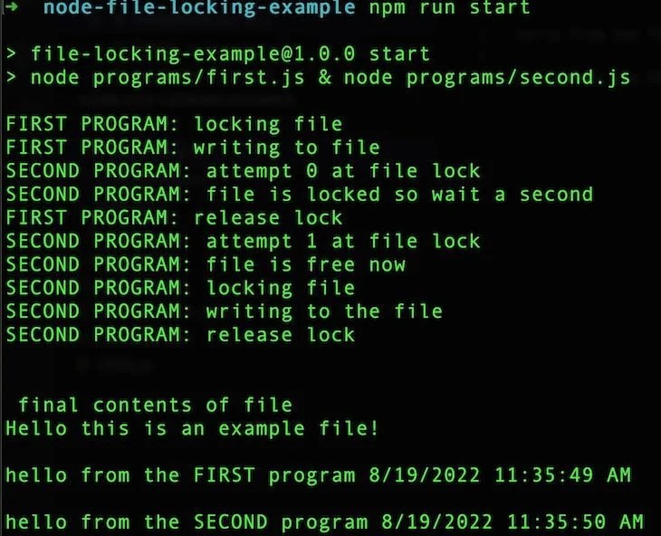 Understanding Node.js file locking LogRocket Blog