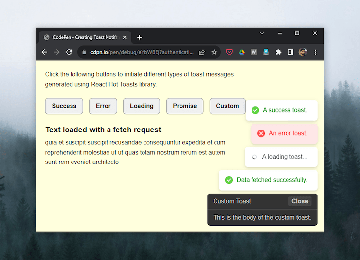 Comparing the top React toast libraries LogRocket Blog