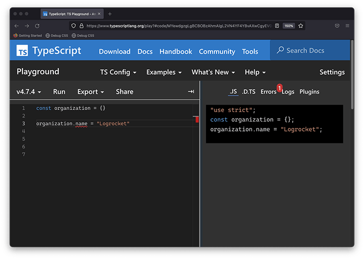 How to dynamically assign properties to an object in TypeScript