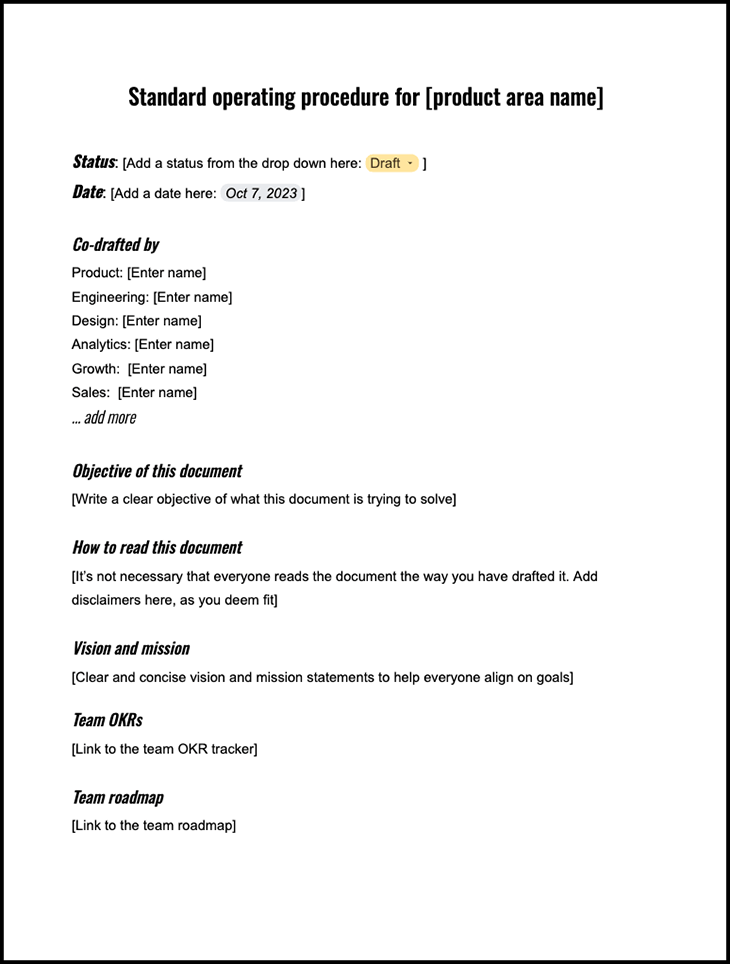 How to write standard operating procedures (SOPs) with template