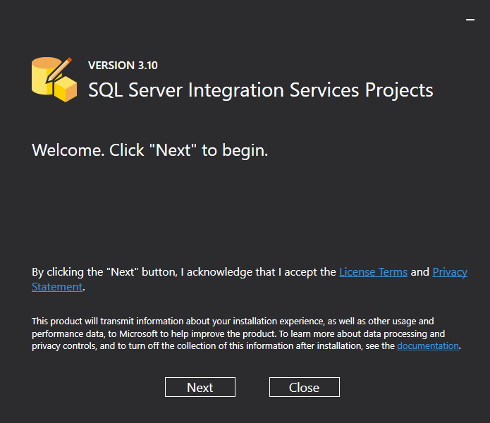 SQL Server Integration Services (SSIS) Basics Installation