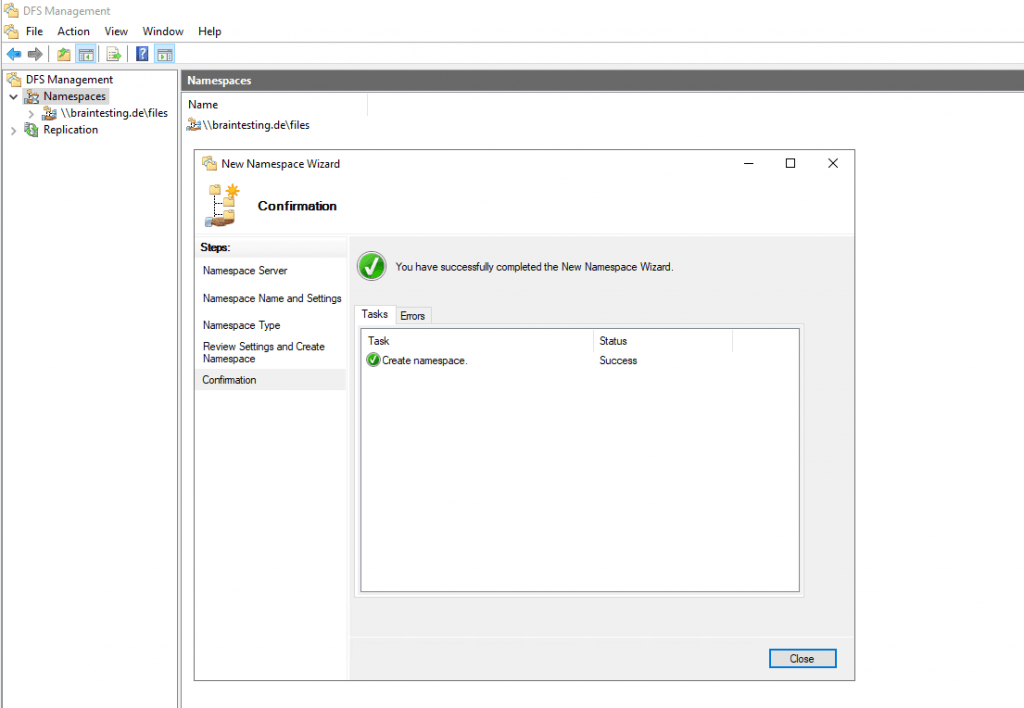 DFS Domainbased Namespace Folders are missing after replacing Domain