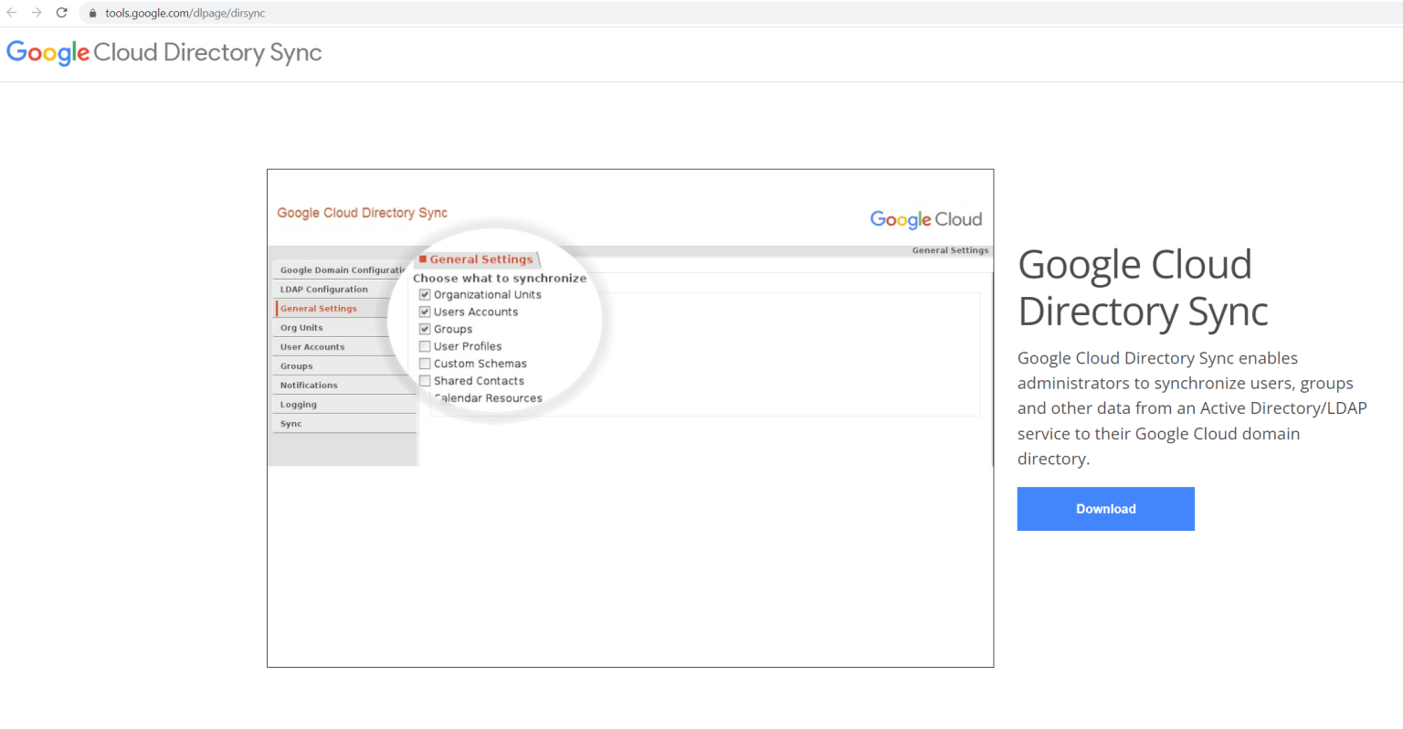 Set up Google Cloud Directory Sync