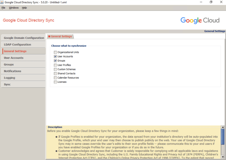 Set up Google Cloud Directory Sync