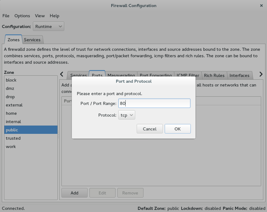 How to Open a Port on Fedora