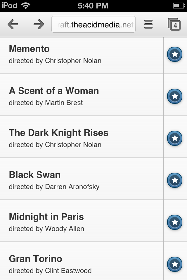 Building a Movie Rating System with jQuery Mobile and