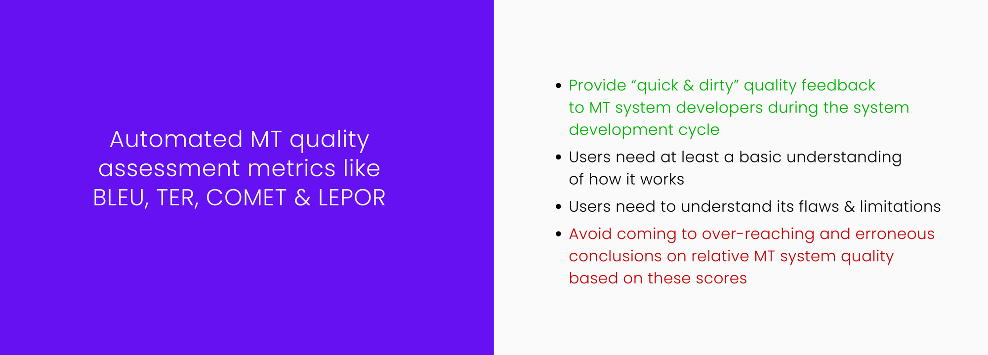 Understanding MT Quality BLEU Scores