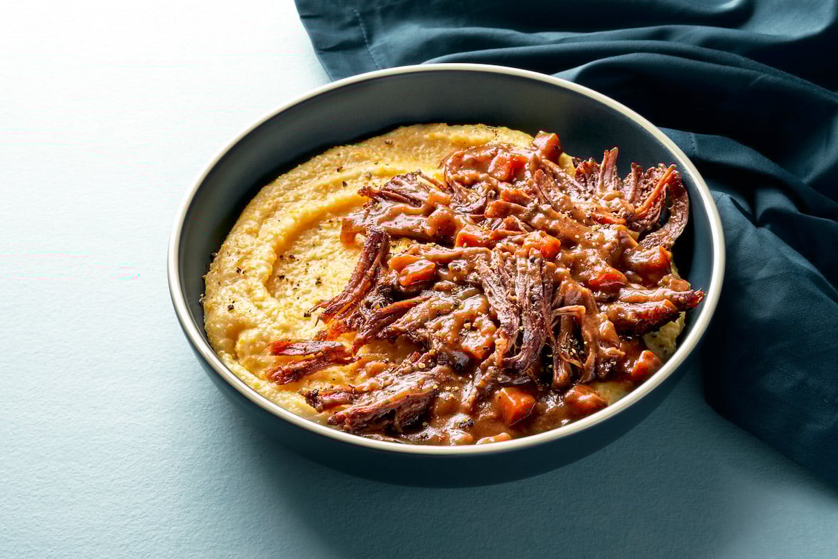 Red Wine Braised Chuck Roast with Creamy Parmesan Polenta Moink Box