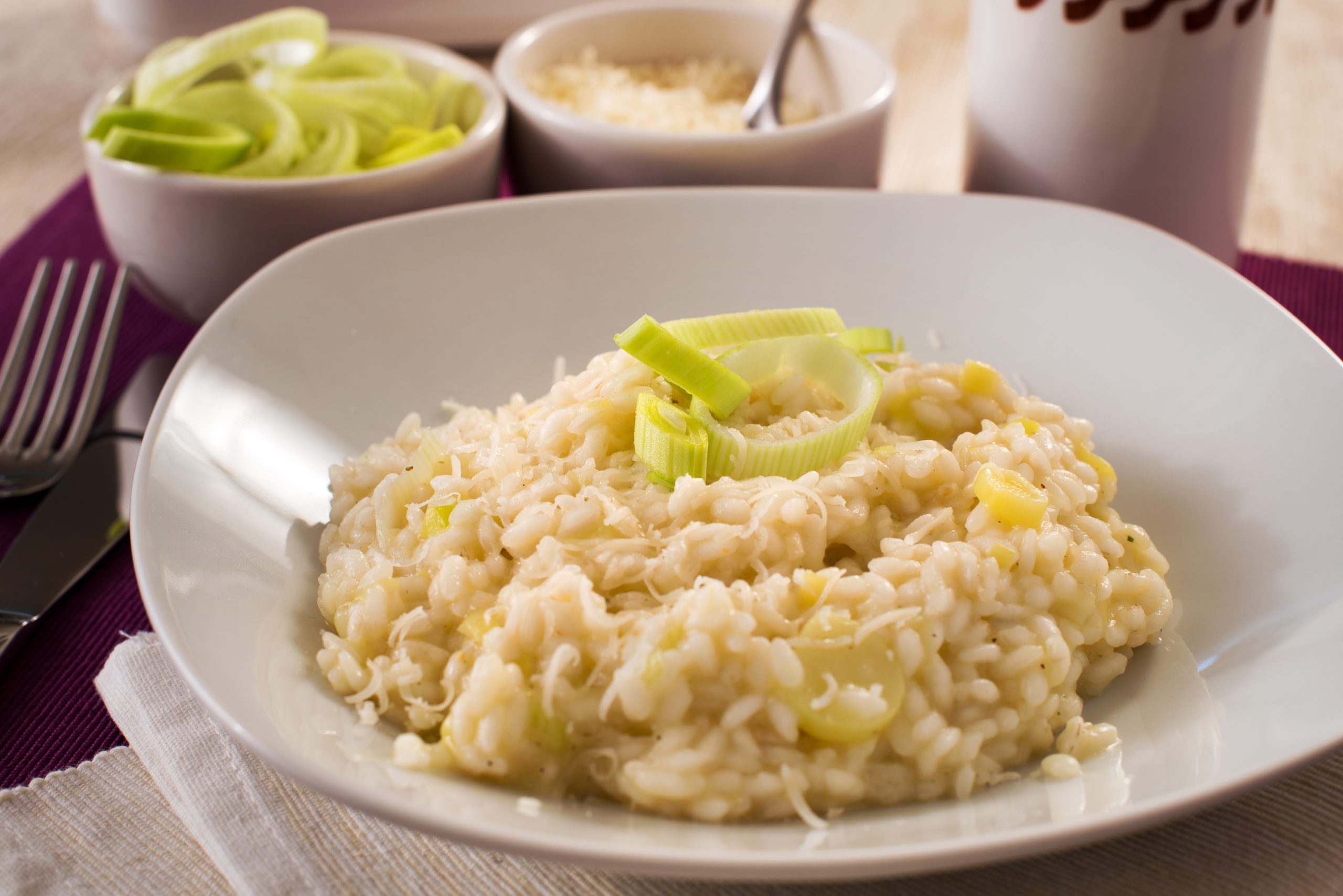 Recette Risotto aux poireaux Mon Marché