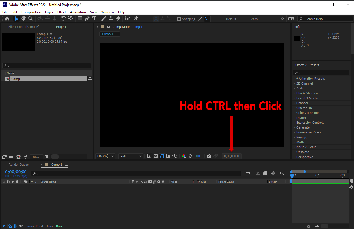 Quick Tips Switch Time to Frame count in After Effects