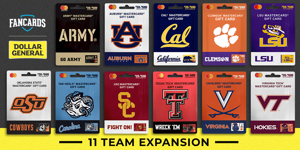 Dollar General Expands Fancards Selection with 11 Additional Teams
