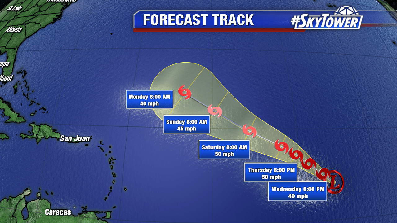 Tropical Depression Six Forms in Central Atlantic; To Fiona