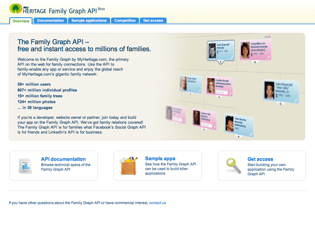 New! Family Graph API and Best Family App Contest