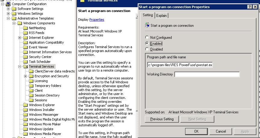 RES Workspace Manager Launch after Citrix published desktop