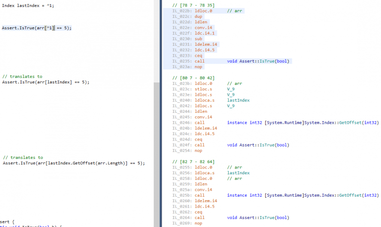 C Index and Range Operators Explained NDepend